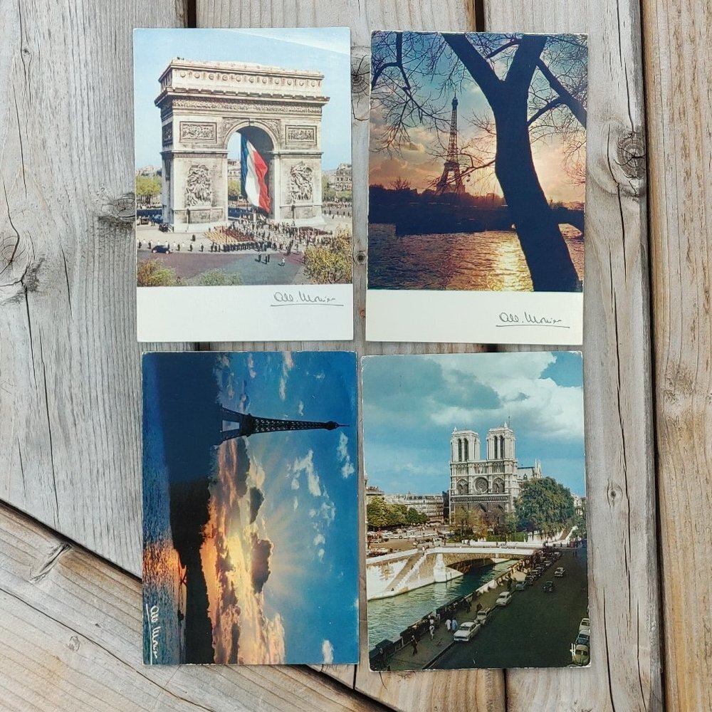 Lot of Paris Postcards Lot of 4